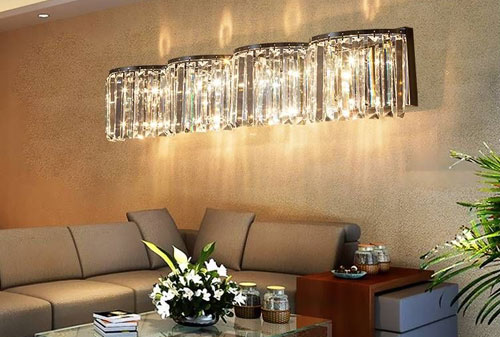Các loại đèn pha lê phòng khách phổ biến Sang trọng, tinh tế