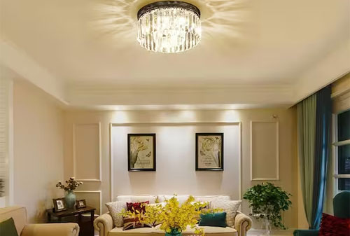 Các mẫu đèn ốp trần phòng khách nhỏ phù hợp không gian