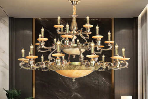 Đèn chùm đồng cổ điển Sự kết hợp hoàn hảo giữa nét đẹp cổ điển và hiện đại