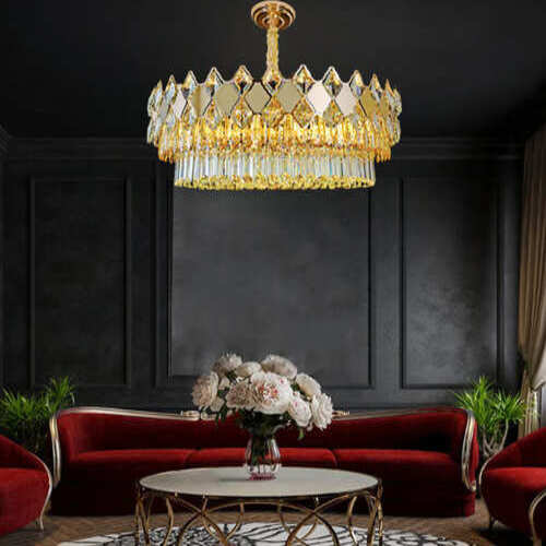 Đèn chùm pha lê phòng khách - Kiến tạo không gian sang trọng