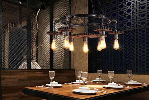 Đèn chùm quán cafe độc đáo tạo nên không gian lung linh, cuốn hút