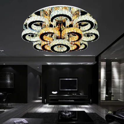 So sánh Đèn mâm Pha lê K9 và Đèn mâm Mica LED hiện đại: Sang trọng hay Tối giản?