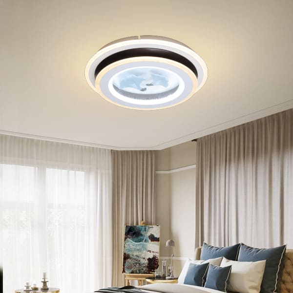 Tại sao Đèn mâm LED tròn là lựa chọn số 1 cho phòng ngủ master? (So với đèn chùm)