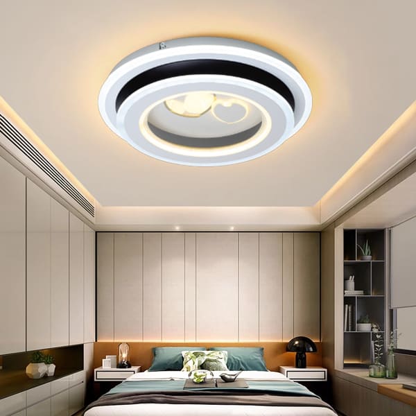 Cứu tinh cho nhà chung cư trần thấp 2m6: Đèn mâm LED tròn siêu mỏng