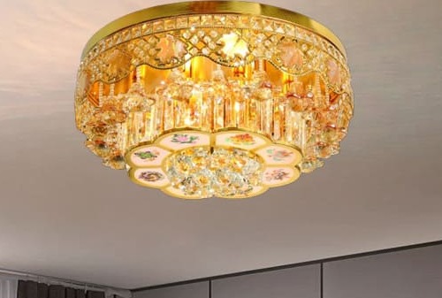 Đèn pha lê ốp trần - Vẻ đẹp sang trọng cho không gian hiện đại