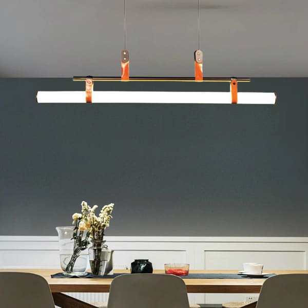 Đèn thả thanh ngang (Linear Light): Giải pháp cho bàn ăn dài và đảo bếp