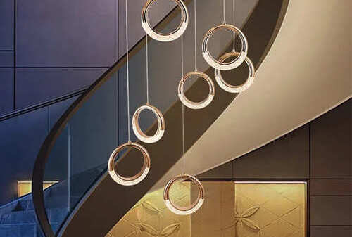 Đèn thả cầu thang hiện đại chiếu sáng và tạo điểm nhấn sang trọng