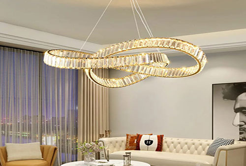 Đèn thả pha lê phòng khách Điểm nổi bật và cách chọn đèn phù hợp