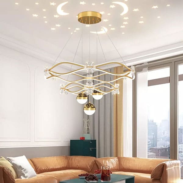 Đèn thả góc sofa phòng khách: Xu hướng chiếu sáng điểm nhấn