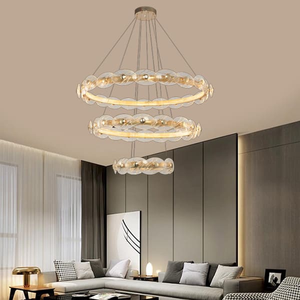 Quy tắc phối Đèn chùm thả 3 vòng (3-Ring) và 5 vòng: Xếp tầng sao cho đẹp mắt?