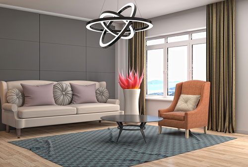 Đèn thả trần phòng khách hiện đại sang trọng