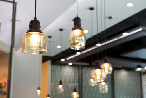 Đèn thả trần quán cafe đẹp, sang trọng