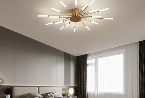 Đèn trần hiện đại trong thiết kế nội thất tối giản