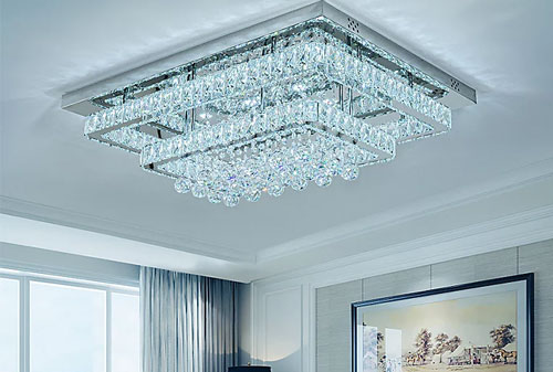 Hướng dẫn chọn đèn mâm ốp trần pha lê phù hợp nhất cho không gian