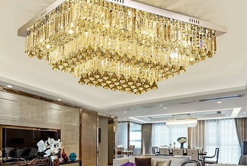 Hướng dẫn lựa chọn đèn mâm pha lê vuông phù hợp với từng không gian