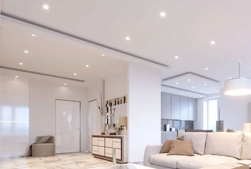 Lợi ích tuyệt vời khi sử dụng đèn LED âm trần cho phòng khách