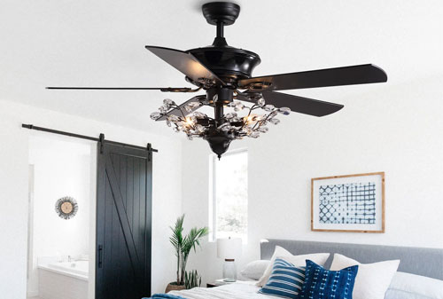 Quạt trần đèn chùm trang trí không gian nội thất sang trọng