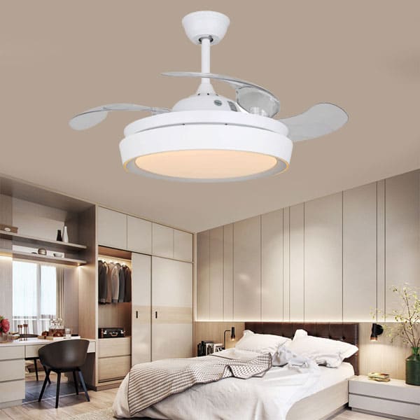 Cẩm nang mua Quạt trần giấu cánh (Cụp xòe): Cơ chế tàng hình, Thẩm mỹ & Báo giá