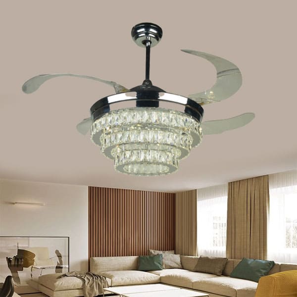 Hướng dẫn vệ sinh các hạt pha lê trên Quạt trần cổ điển để đèn luôn sáng lấp lánh như mới