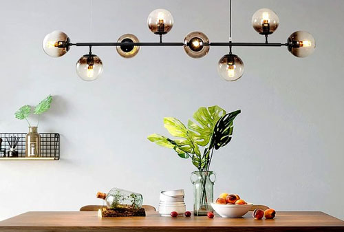 Tận dụng đèn thả trang trí để tạo hiệu ứng ánh sáng ấn tượng