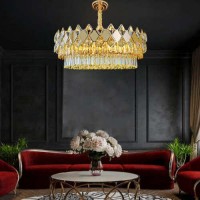 Đèn chùm pha lê phòng khách - Kiến tạo không gian sang trọng