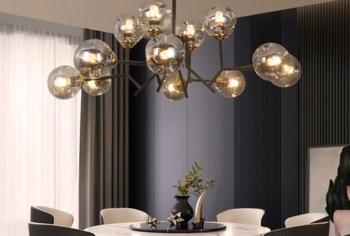 Trang trí cho căn phòng thêm lộng lẫy với đèn chùm hiện đại