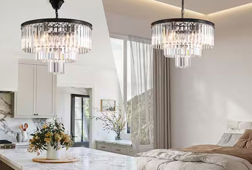 Trang trí cho không gian nội thất đẹp với các mẫu đèn chùm pha lê