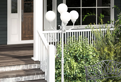 Trụ đèn sân vườn độc đáo cho không gian sang trọng