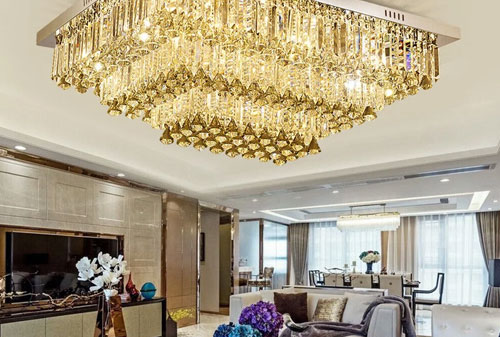 Tư vấn cách lắp đèn chùm pha lê phù hợp với không gian nội thất
