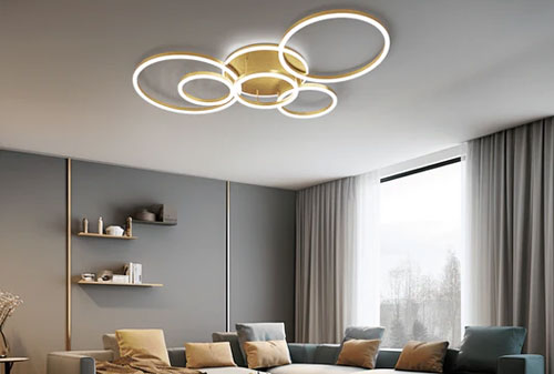 Vì sao nên lựa chọn đèn mâm ốp trần cho phòng khách?