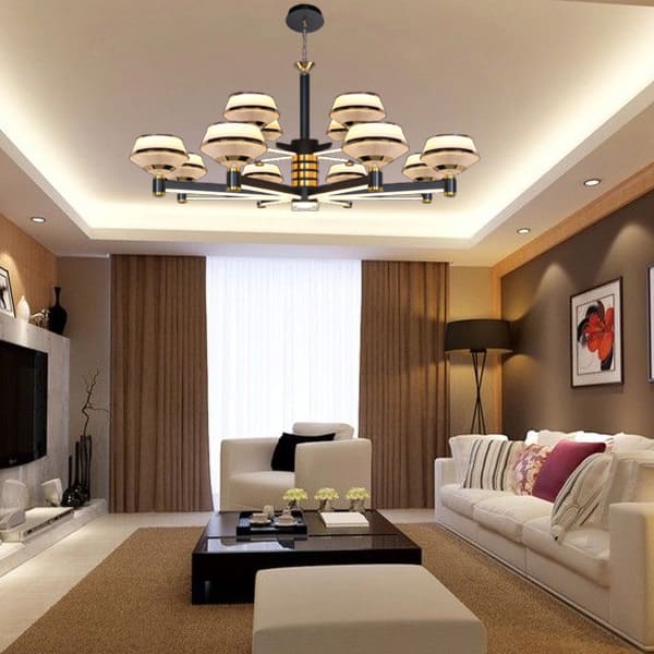 Đèn chùm led phòng khách chung cư, nhà phố 12 tay D1000mm DR-C9268/8+4