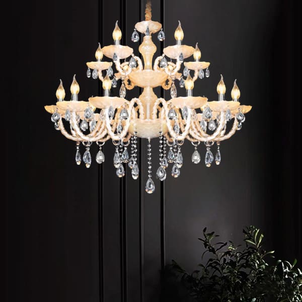 Đèn chùm nến trang trí đại sảnh phòng khách 18 tay D930mm DR-C141/12+6