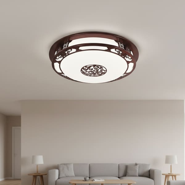 Đèn mâm ốp trần gỗ D520mm AN-MG10143 Đèn mâm ốp trần gỗ D520mm AN-MG10143