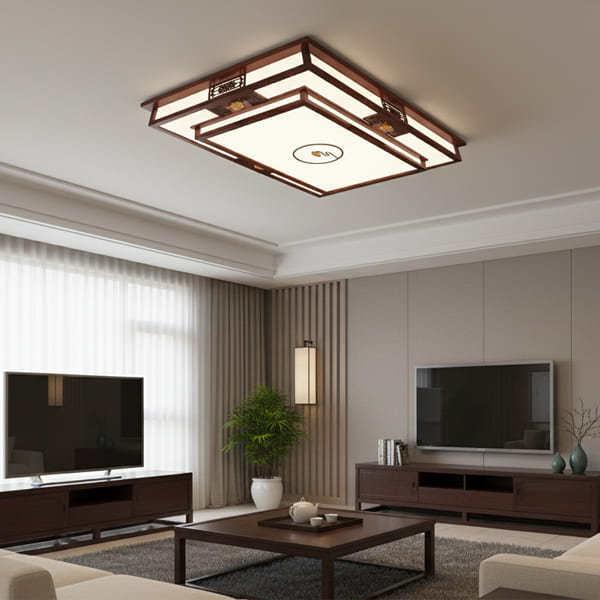 Đèn mâm ốp trần gỗ L1000mm AN-MG10150 Đèn mâm ốp trần gỗ L1000mm AN-MG10150