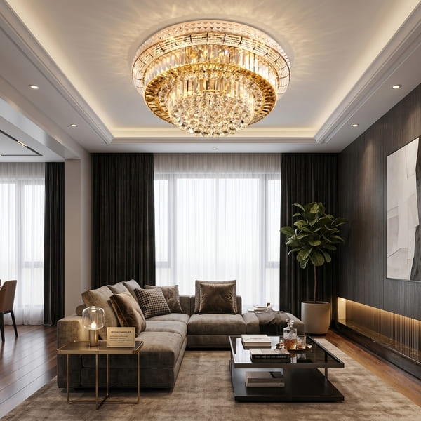 Đèn Mâm Pha Lê Tròn Đa Tầng VA-MPL6886 (LED - Phi 800) Đèn Mâm Pha Lê Tròn Đa Tầng VA-MPL6886 (LED - Phi 800)