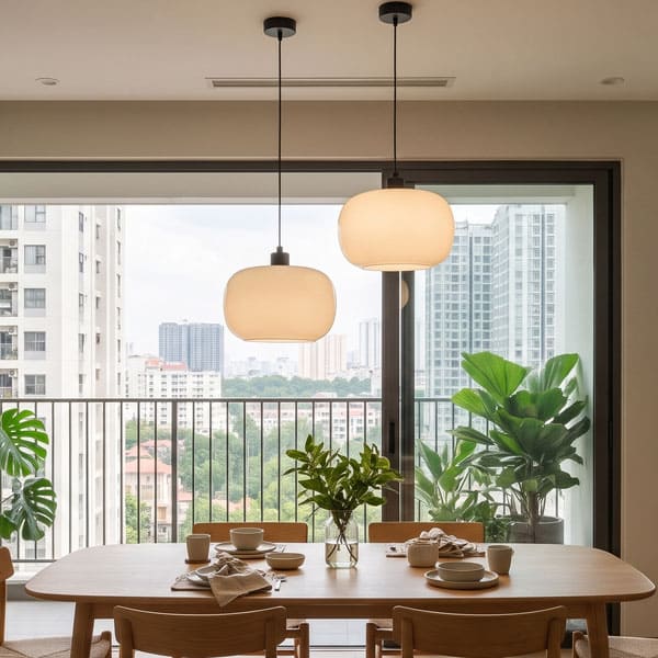 Đèn Thả Thủy Tinh Trắng DC-TT49 (E27 - Ø250mm) Đèn Thả Thủy Tinh Trắng DC-TT49 (E27 - Ø250mm)