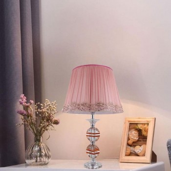 Đèn ngủ để bàn chao vải nghệ thuật trang trí đầu giường đẹp HP-DB6026B