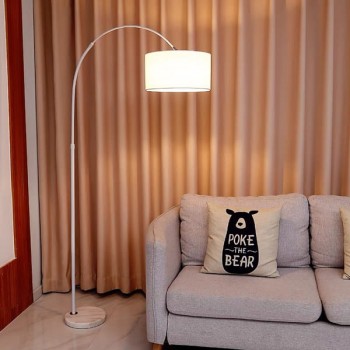 Đèn cây đứng góc sofa phòng khách, phòng ngủ màu trắng PH-DC523