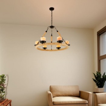 Đèn chùm nghệ thuật có phong cách châu âu cổ 6 bóng D700mm VA-T8770/6