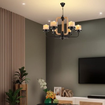 Đèn chùm nghệ thuật có phong cách châu âu cổ 6 bóng D550mm VA-T8789/6