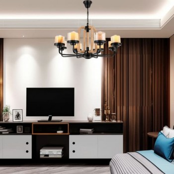 Đèn chùm nghệ thuật có phong cách châu âu cổ 8 bóng D550mm VA-T8789/8