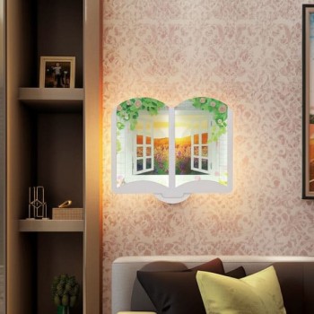 Đèn treo tường led hình quyển sách đang mở trang trí phòng ngủ DR-V531