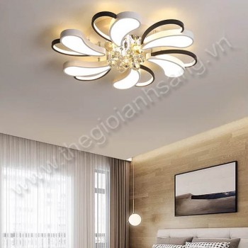 Đèn mâm ốp trần kiểu hiện đại cho phòng khách căn hộ D600mm PH-MO9051