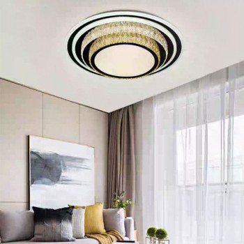 Đèn mâm led tròn 3 màu ốp trần phòng khách, phòng ngủ D600mm EC-ML8484