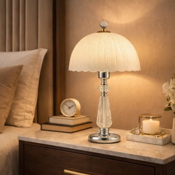 Đèn ngủ để bàn chao thủy tinh PH-DB0513