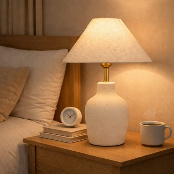 Đèn ngủ để bàn chao vải H480mm PH-DB0506