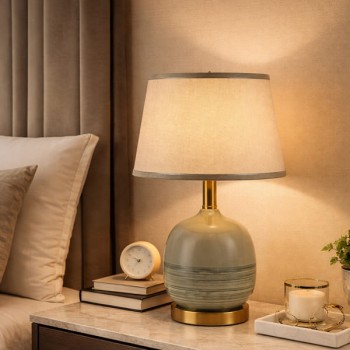 Đèn ngủ để bàn chao vải H480mm PH-DB0508