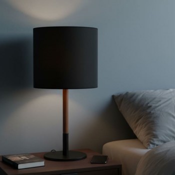 Đèn bàn chao vải để tab đầu giường phòng ngủ nhỏ đẹp H450mm DC-DB3084Đ