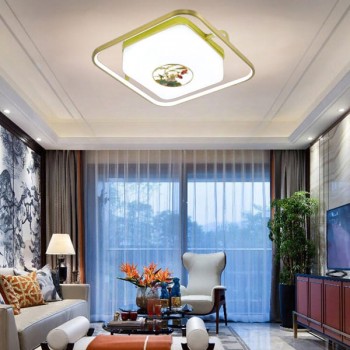 Đèn ốp trần đồng kiểu hiện đại trang trí phòng khách D500mm HP-OD3090