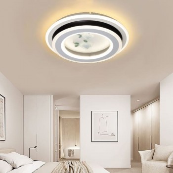 Đèn ốp trần led 3 chế độ ánh sáng trang trí phòng ngủ D500mm HP-ML7170